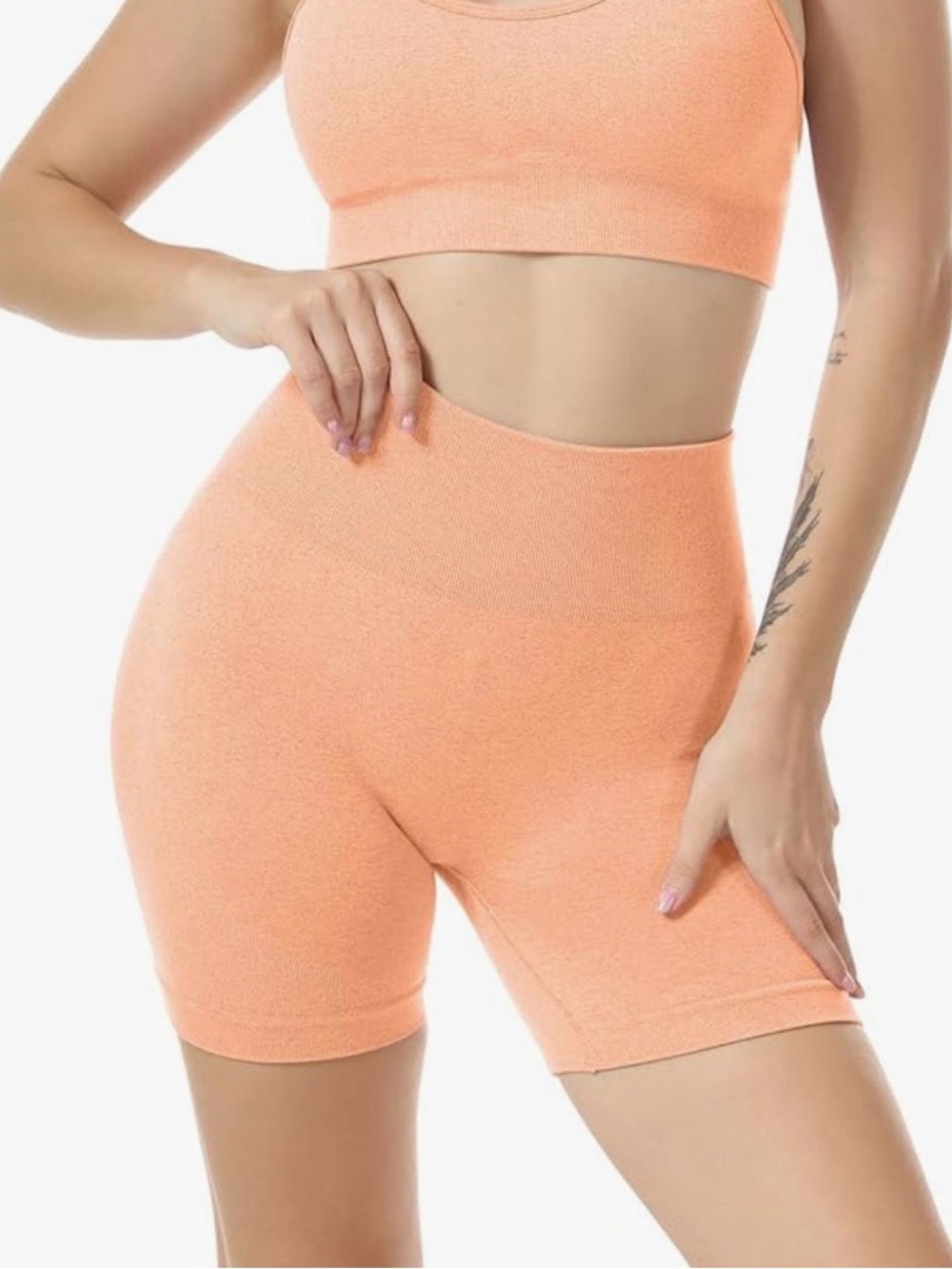 High-Waist Seamless Bike Shorts